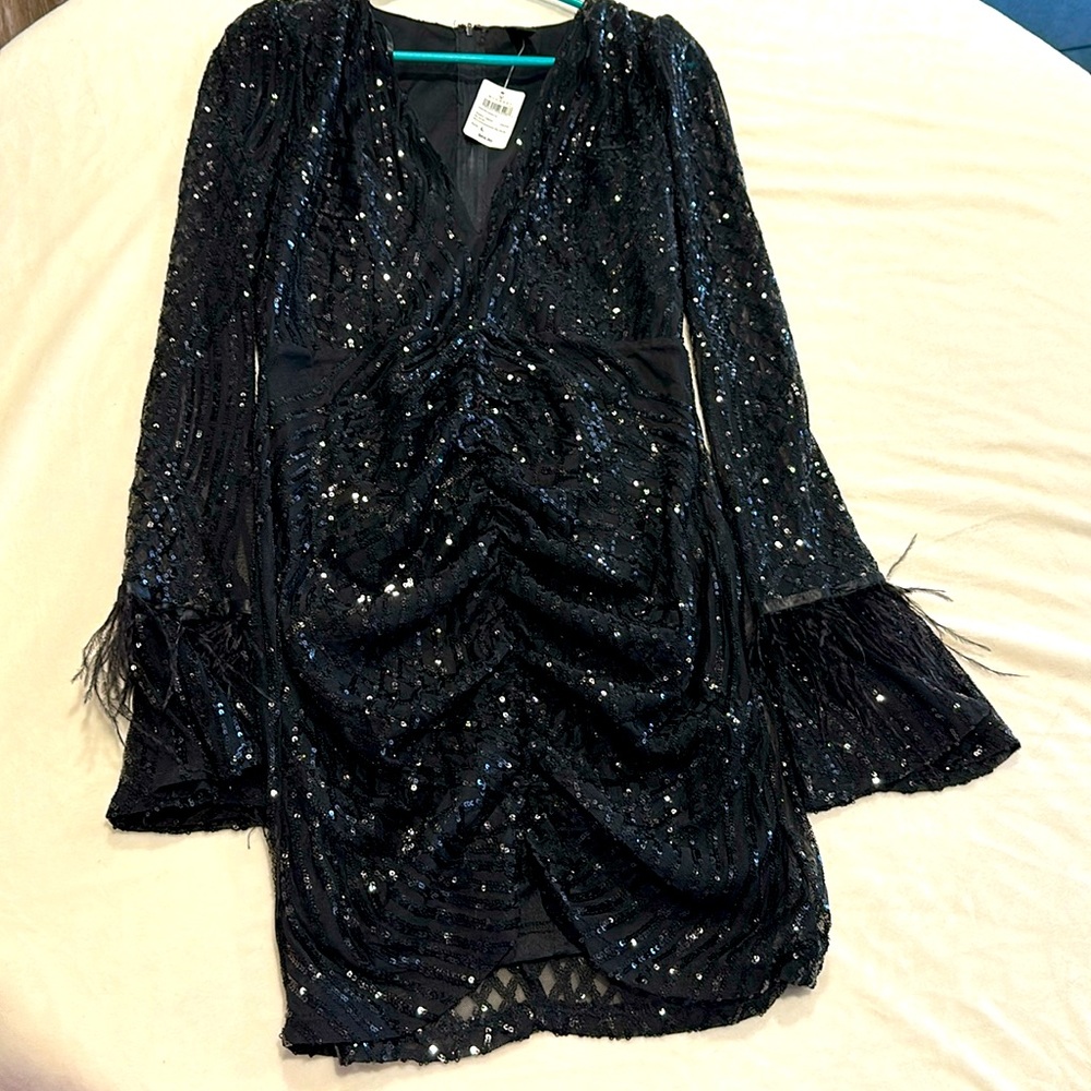Windsor black sequined dress. New with tags. Size large